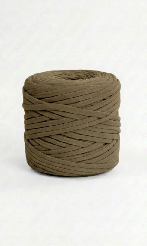 Bobine de Fil Trapilho Premium – Vert Khaki / Olive Foncé